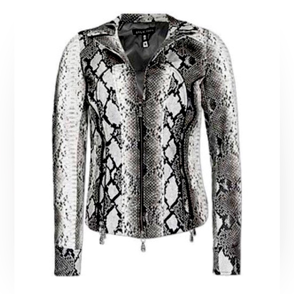 Affliction snakeskin faux leather moto jacket size S / Small